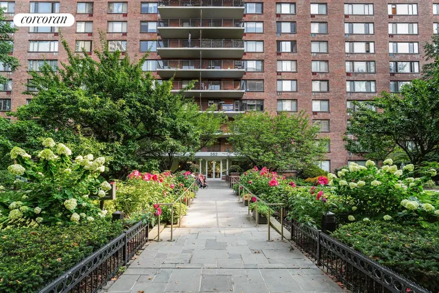 a view of a tall building