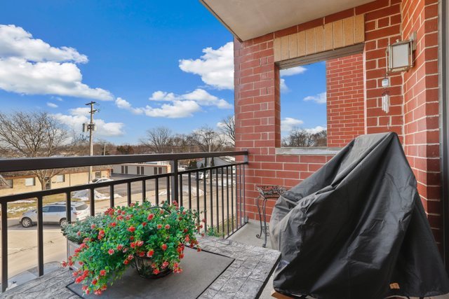 225 Main Street, Unit 214 Roselle, IL 60172 - Photo 22 of 27 a view of a balcony with flower plants
