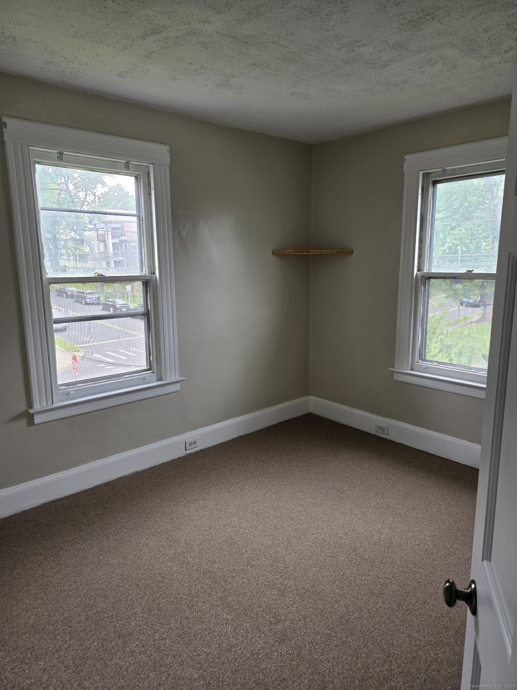 an empty room with a window
