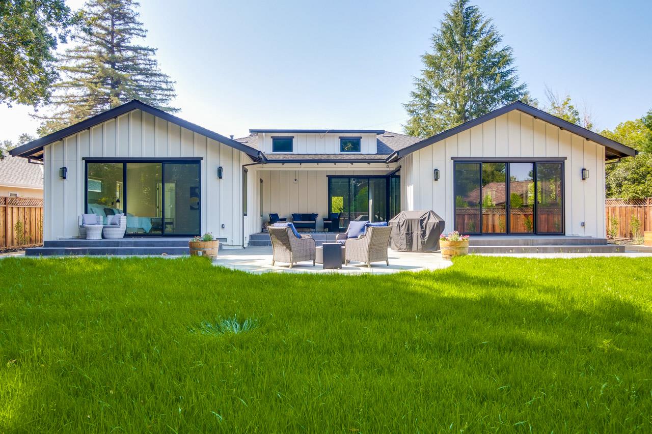 1057 Covington Road Los Altos, CA 94024 - Photo 25 of 31 a front view of house with yard and outdoor seating