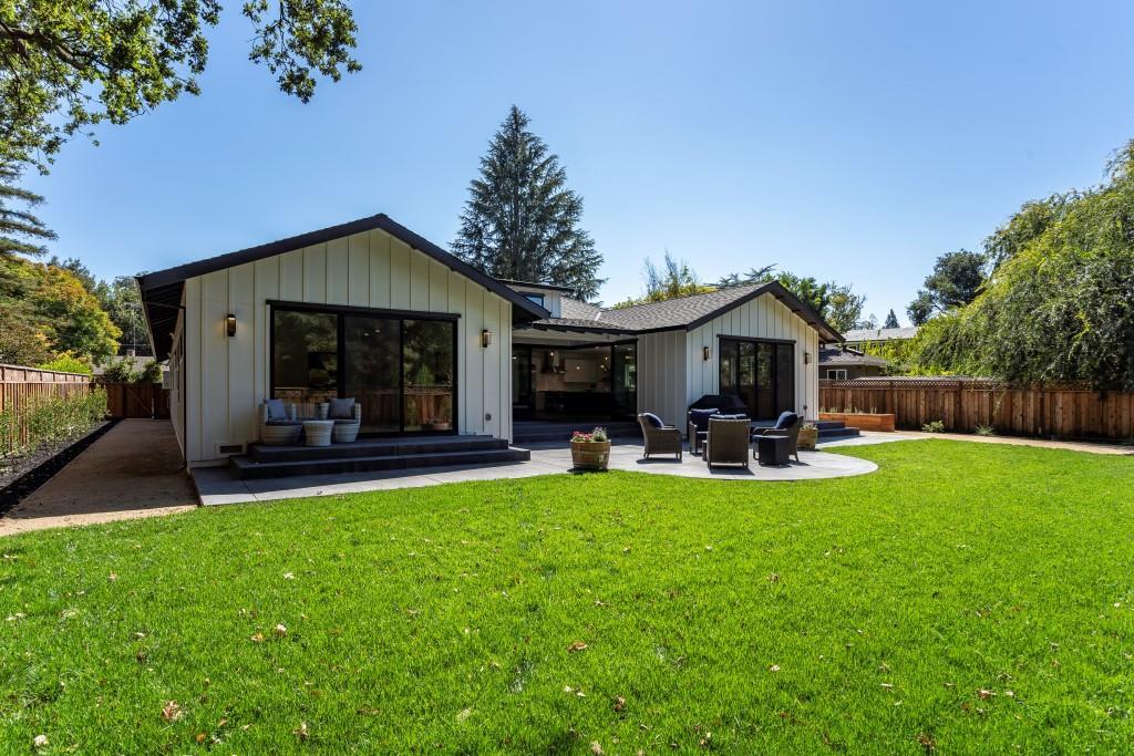 1057 Covington Road Los Altos, CA 94024 - Photo 26 of 31 a view of a house with a patio and a garden