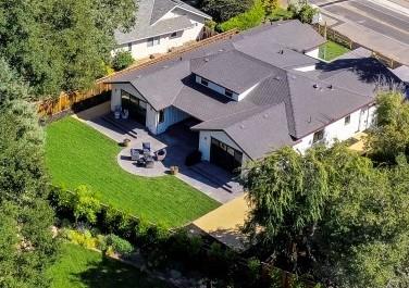 1057 Covington Road Los Altos, CA 94024 - Photo 4 of 31 an aerial view of a house with a garden