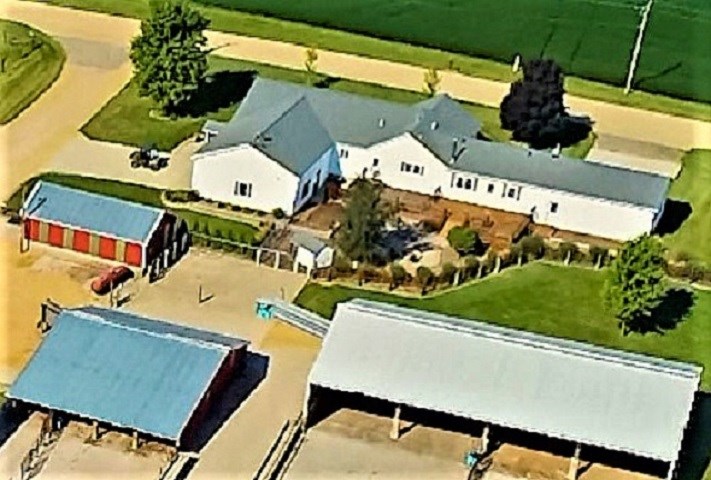 3517 North Marrill Road Byron, IL 61010 - Photo 2 of 36 an aerial view of a house with a yard and furniture