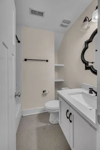 a bathroom with a tub