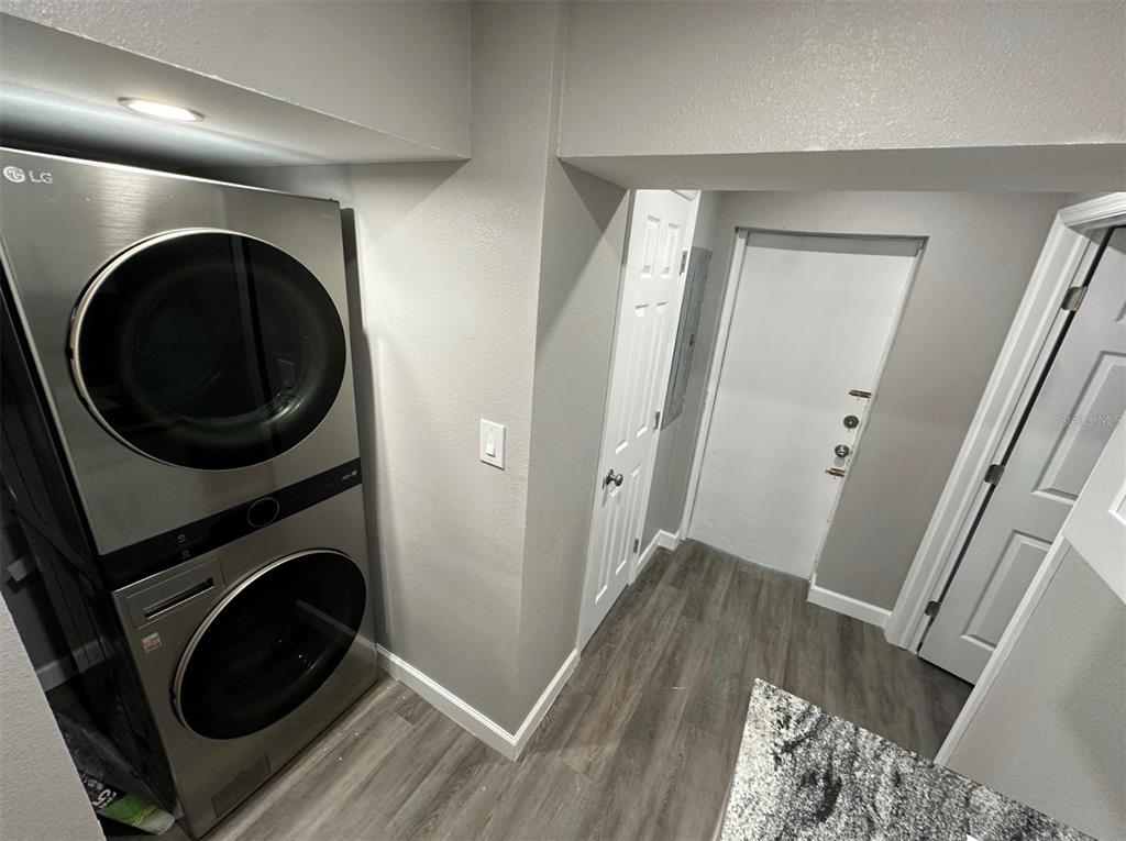 2301 Trelain Drive South St. Petersburg, FL 33712 - Photo 16 of 16 a view of a hallway with washer and dryer