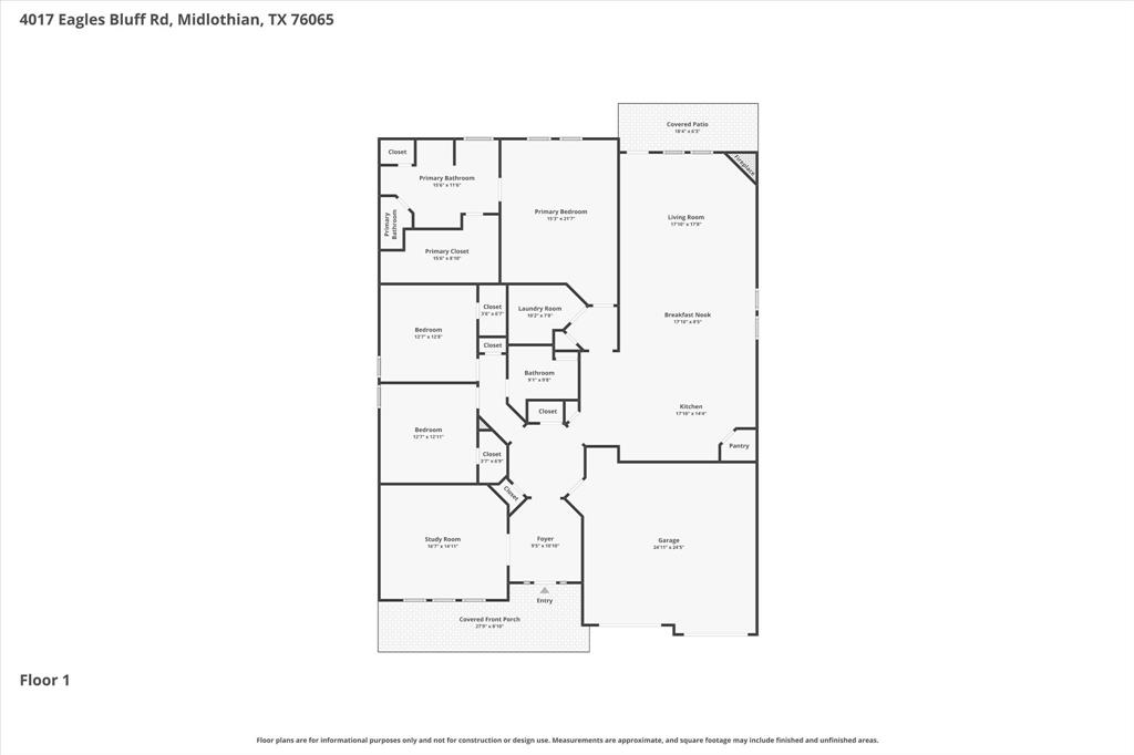 4017 Eagles Bluff Road Midlothian, TX 76065 - Photo 38 of 38 Floor plan