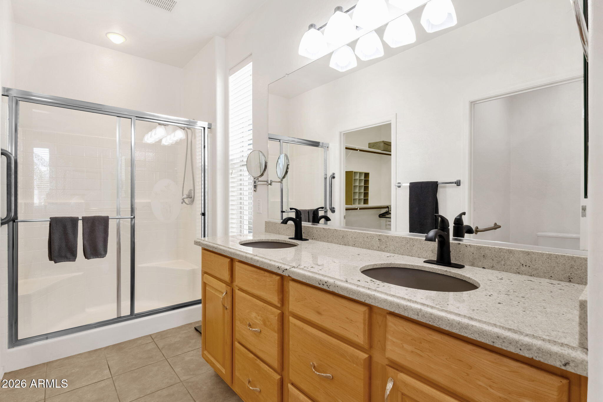 4094 East Azalea Drive Gilbert, AZ 85298 - Photo 14 of 21 a bathroom with a sink double vanity and a mirror