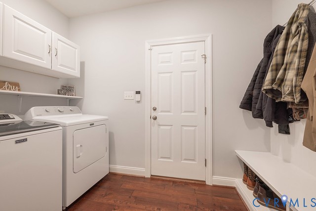 9425 Marie Road New Kent, VA 23124 - Photo 25 of 55 a view of storage and utility room with washer and dryer