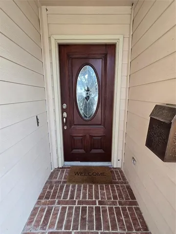 a view of a door of the house