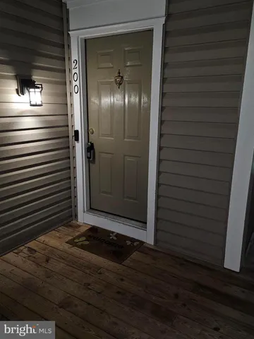 a view of a door of the house