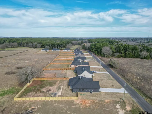 a view of a street with a houses