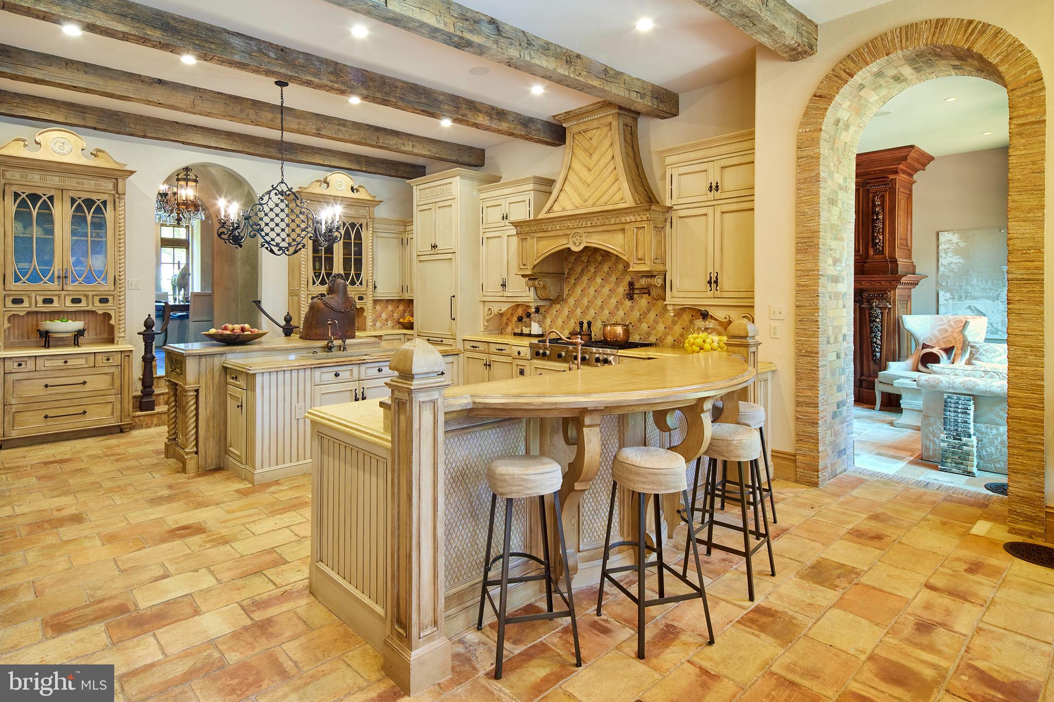 1113 Langley Lane McLean, VA 22101 - Photo 12 of 50 Antique Provencal terra cotta floors and archway