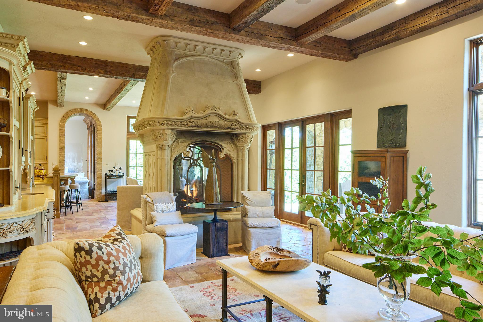 1113 Langley Lane McLean, VA 22101 - Photo 15 of 50 Great room with two-sided fireplace