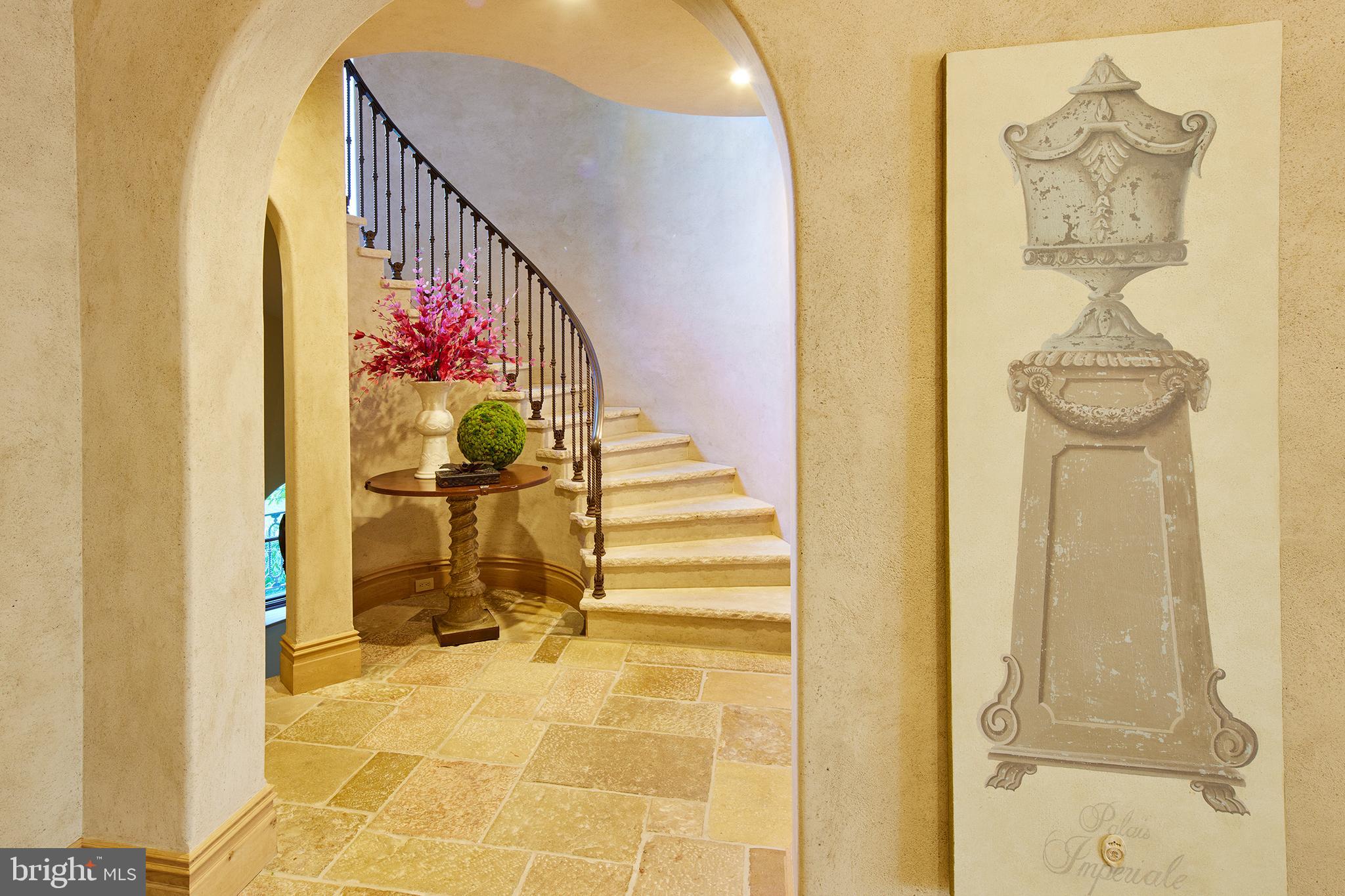 1113 Langley Lane McLean, VA 22101 - Photo 30 of 50 Foyer stairs composed of French limestone