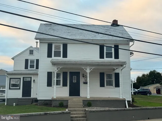 a front view of a house