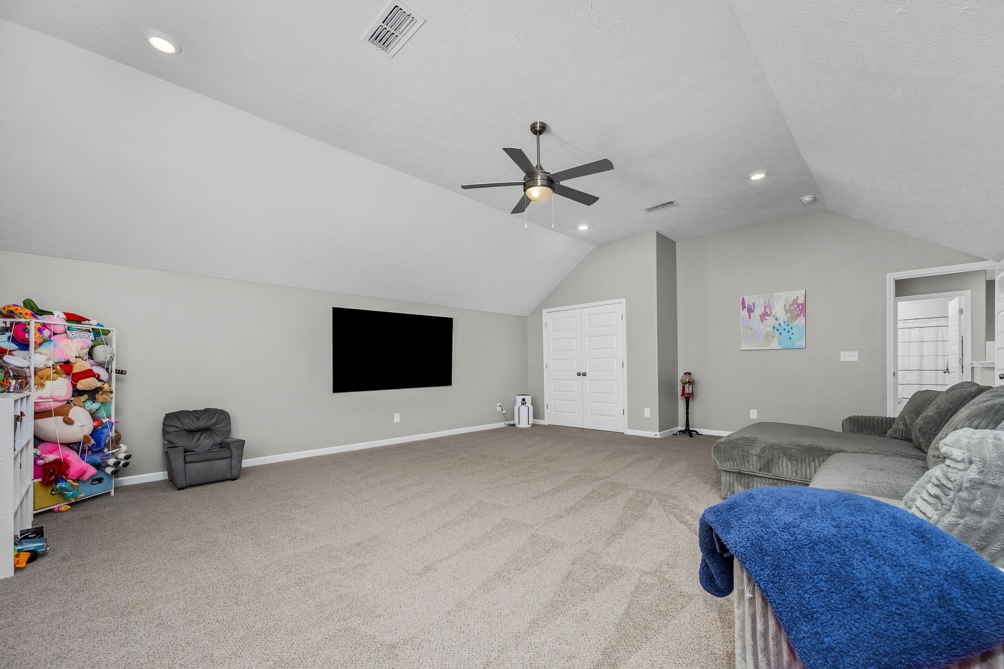64 North Fork Branch Road Tullahoma, TN 37388 - Photo 35 of 49 a living room with furniture and a flat screen tv