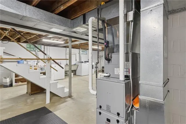 a view of storage and utility room