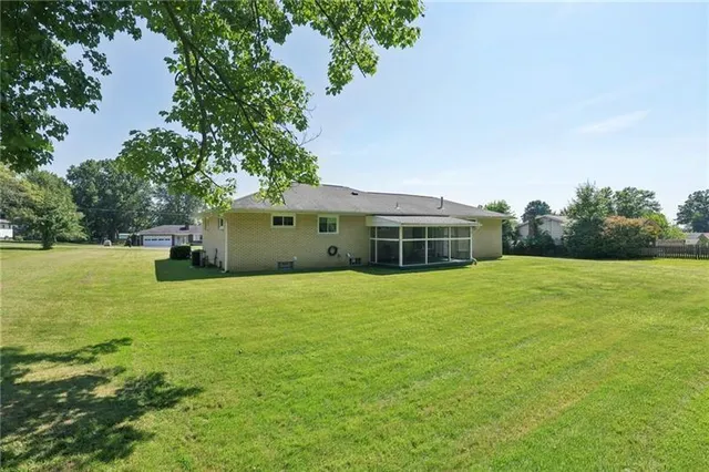 a outdoor space with garden view