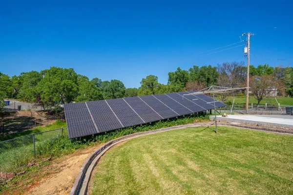 a view of a backyard with a garden