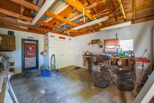 a room with storage and utility
