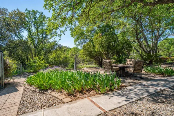 a view of outdoor space with seating