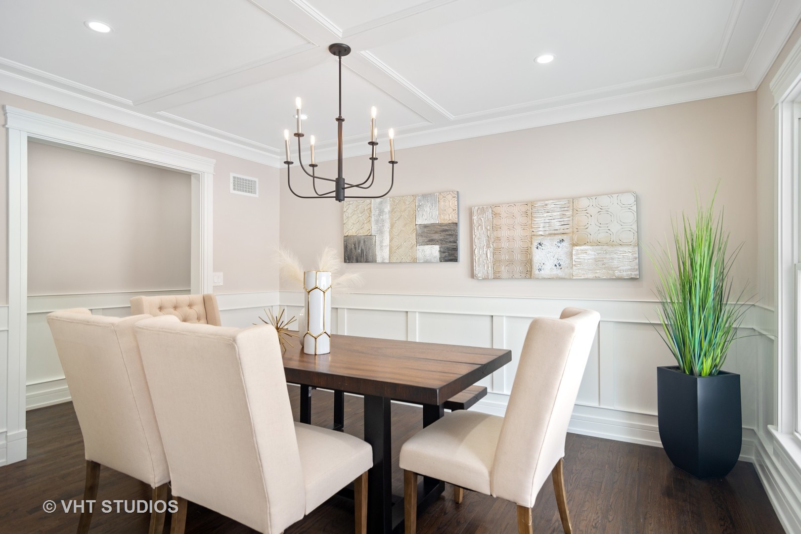 404 Cumnock Road Inverness, IL 60067 - Photo 11 of 34 a view of a dining room with furniture window and wooden floor