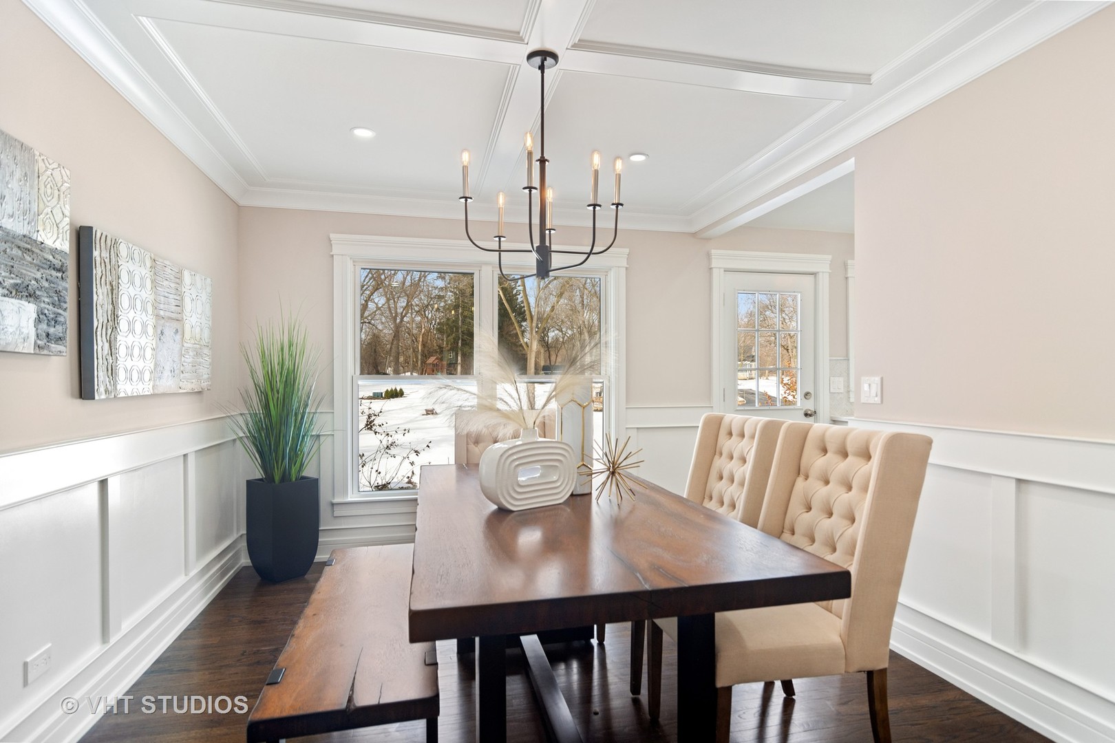 404 Cumnock Road Inverness, IL 60067 - Photo 10 of 34 a view of a dining room with furniture window and wooden floor