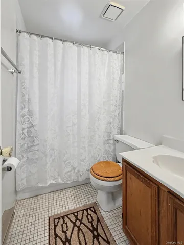 a bathroom with a sink a toilet a window and shower