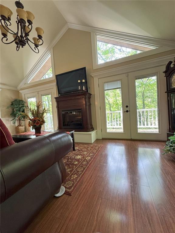 334 Eagle Circle Dillard, GA 30537 - Photo 17 of 29 a living room with furniture and a fireplace