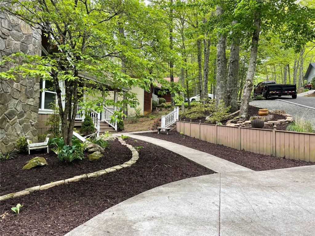 334 Eagle Circle Dillard, GA 30537 - Photo 3 of 29 a view of a backyard with plants and trees
