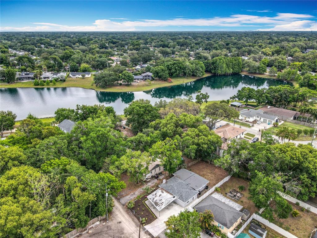 1414 Beaver Street Orlando, FL 32806 - Photo 43 of 43 an aerial view of a house with a lake view