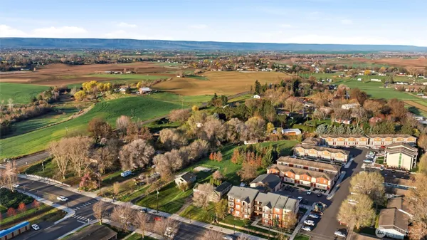 an aerial view of a city
