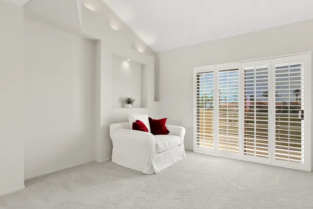 a view of a livingroom with a couch