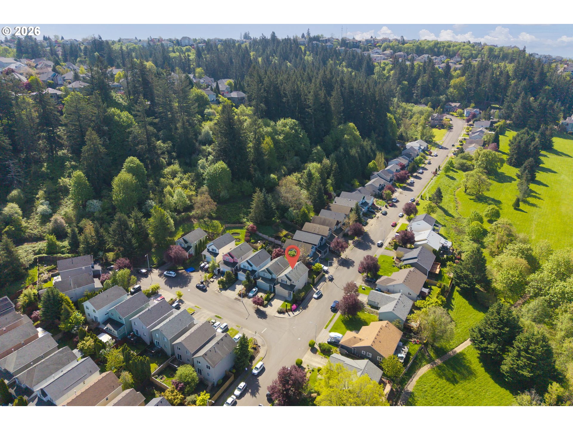 3418 Northwest 30th Circle Camas, WA 98607 - Photo 32 of 43 an aerial view of a house with a garden