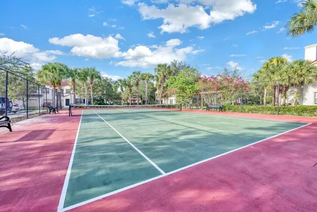 a view of a volley ball court