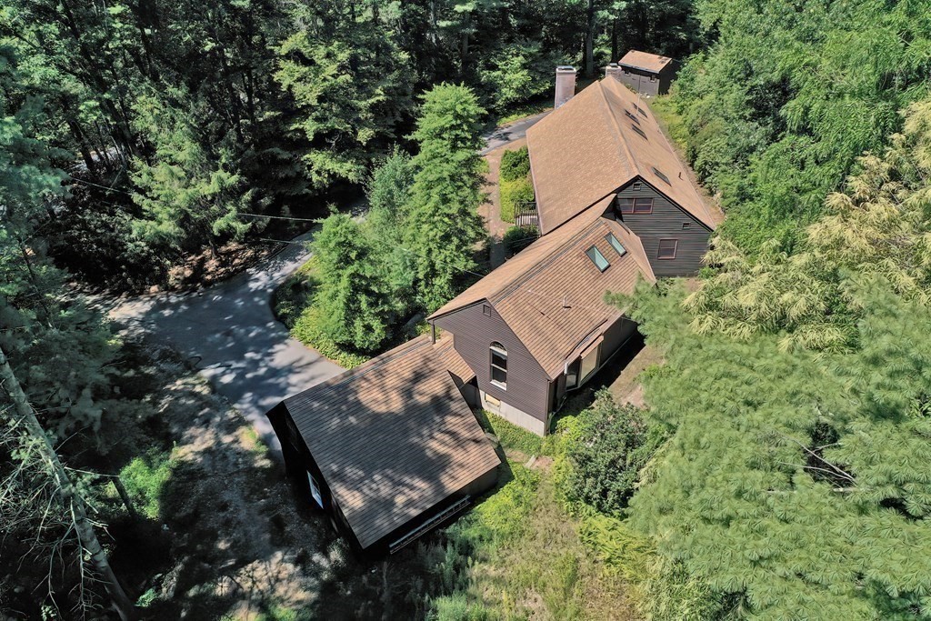 125 Westboro Road Upton, MA 01568 - Photo 5 of 41 an aerial view of a house with a yard and large tree