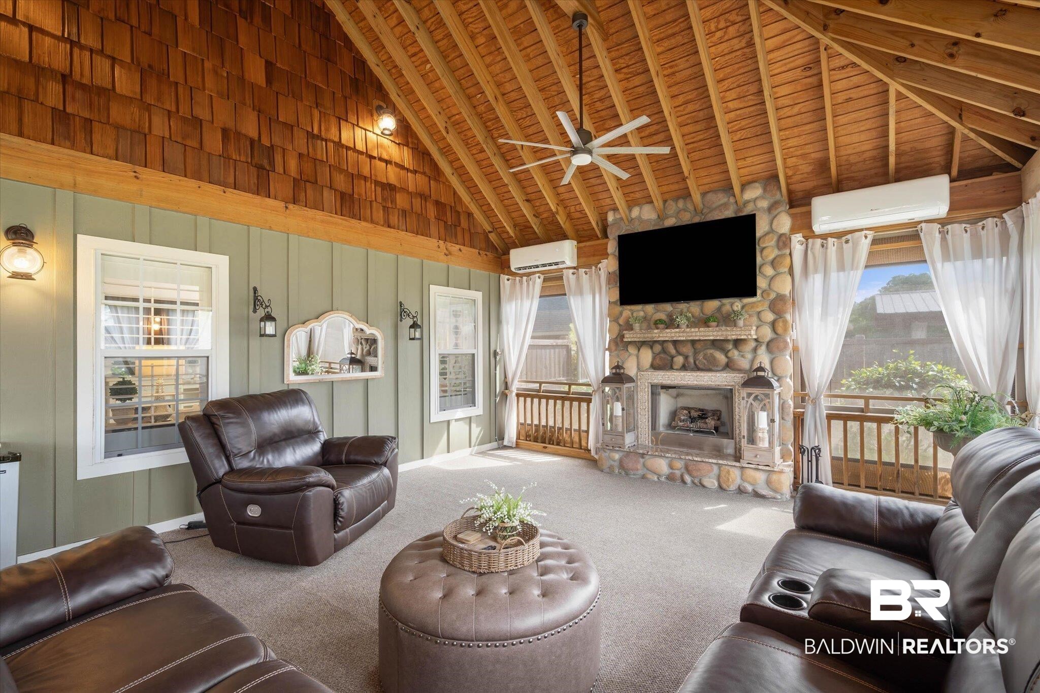 14342 Styx River Road Stapleton, AL 36578 - Photo 4 of 56 Covered Back Porch-Commerical Grade Screened-In (Heat & Cool)