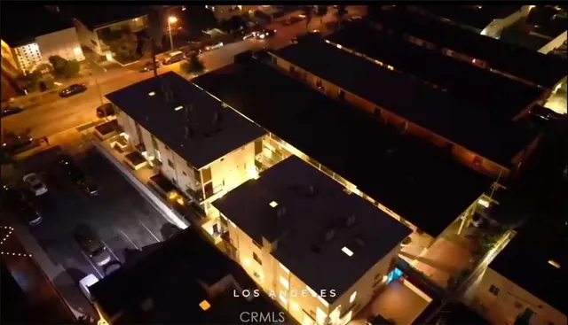 an aerial view of a building