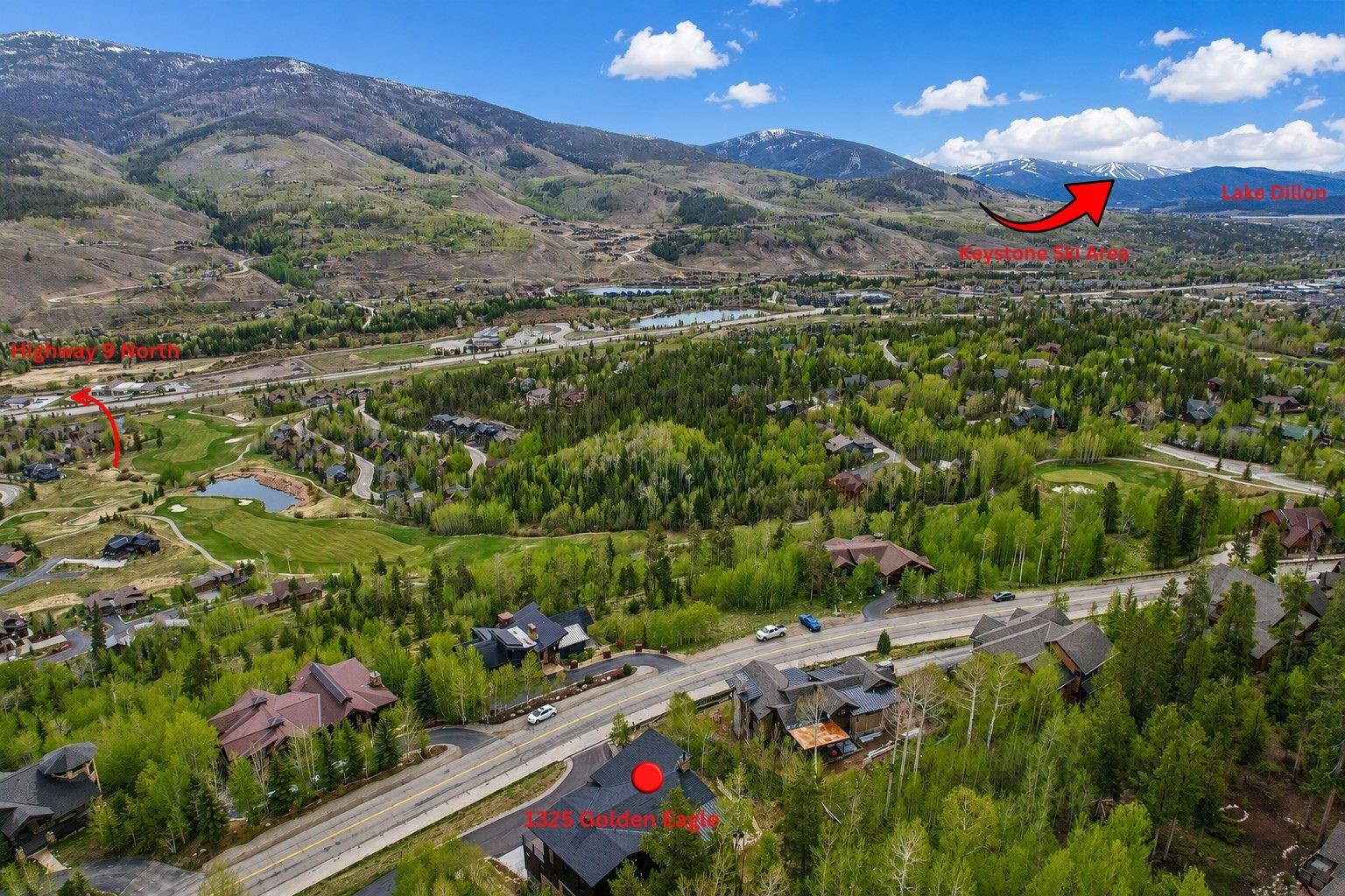 1325 Golden Eagle Road Silverthorne, CO 80498 - Photo 42 of 46 a view of a city with mountains in the background
