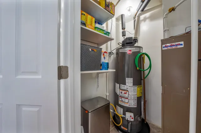 a view of storage and utility room