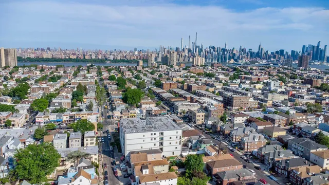 an aerial view of a city