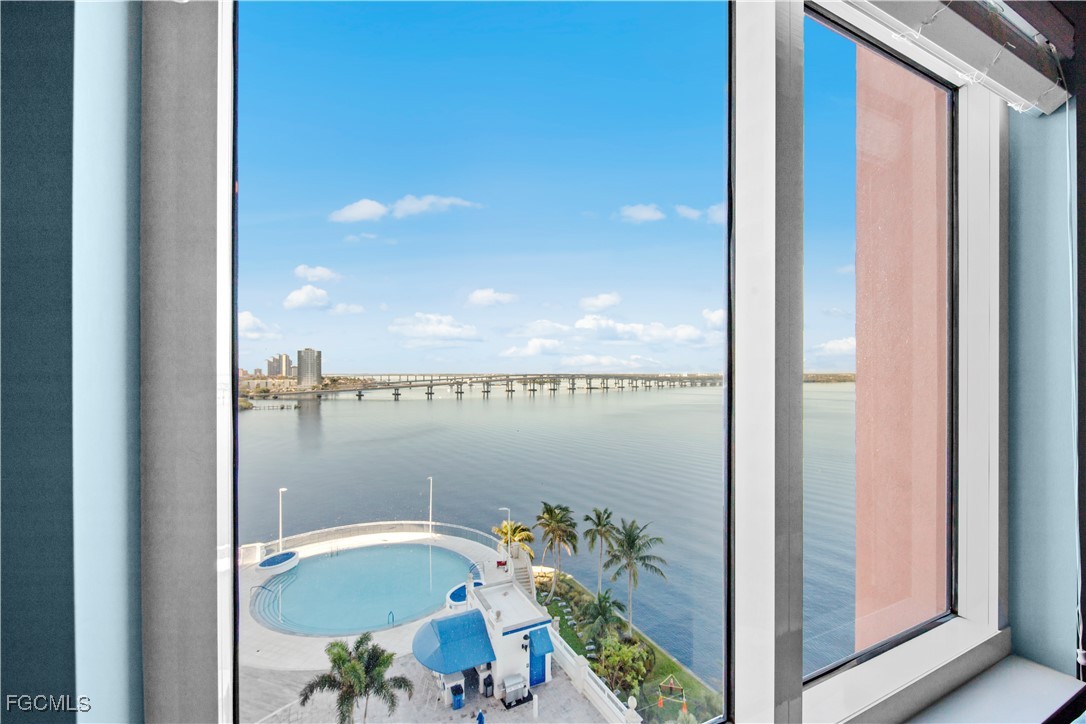2745 First Street, Unit 801 Fort Myers, FL 33916 - Photo 34 of 50 a view of a balcony with chair and table