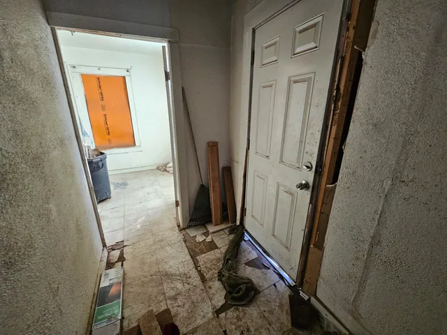 a view of hallway with window