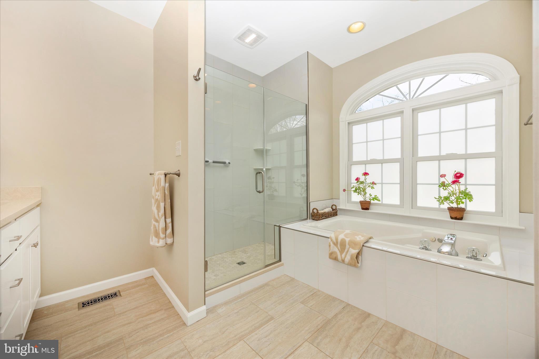 6181 Challedon Circle Mount Airy, MD 21771 - Photo 25 of 63 a bathroom with a tub a sink and a shower