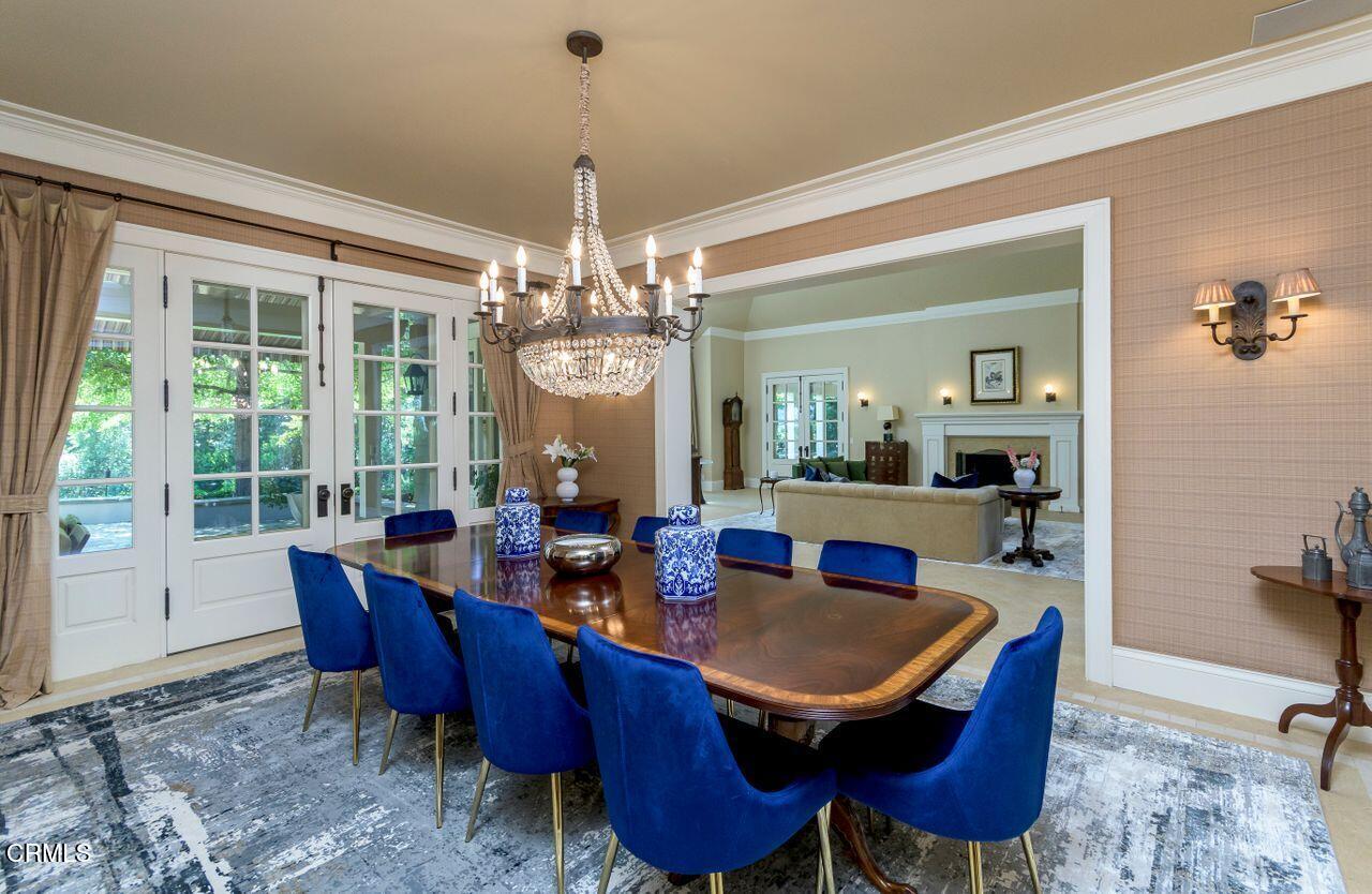 520 Georgian Road La Canada Flintridge, CA 91011 - Photo 12 of 75 a view of a dining room with furniture window and outside view