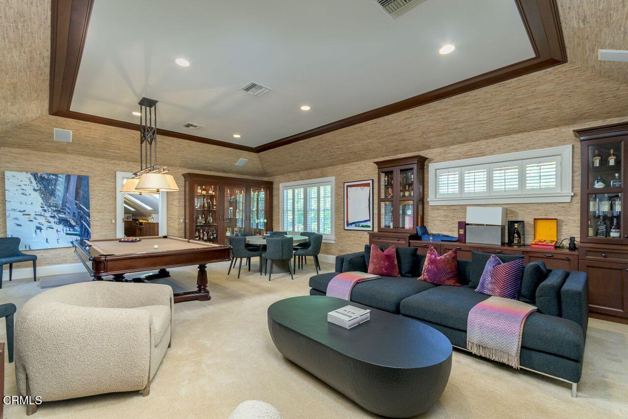 520 Georgian Road La Canada Flintridge, CA 91011 - Photo 39 of 75 a living room with furniture and a large window