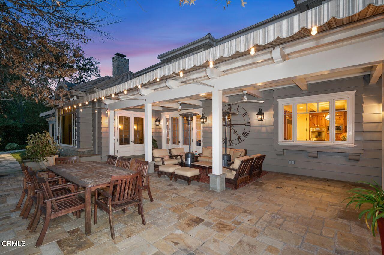 520 Georgian Road La Canada Flintridge, CA 91011 - Photo 59 of 75 a view of patio with table and chairs and potted plants