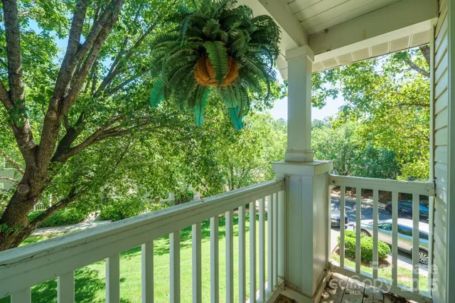 a city view from a balcony