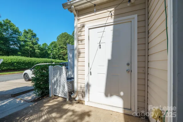 a view of a door and a outdoor space