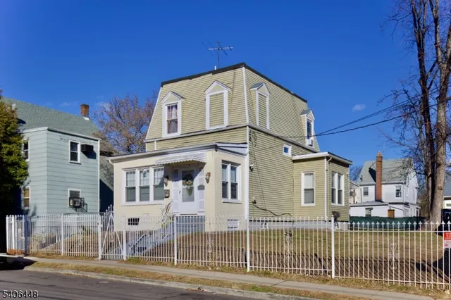 a view of a large white building
